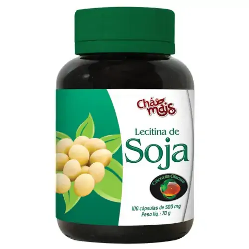 Lecitina De Soja 100 Cápsulas De 500mg Chá Mais