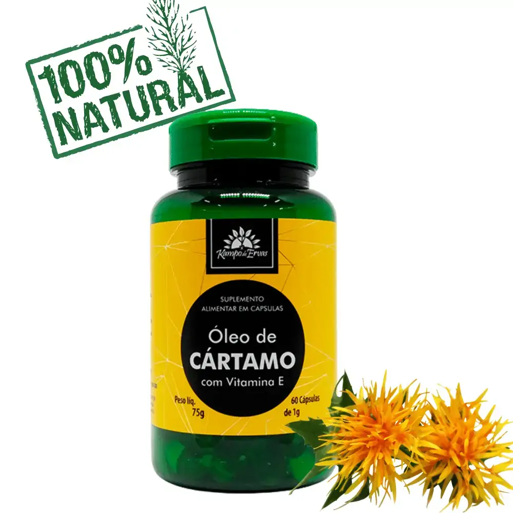 Óleo de Cártamo PURO 100 % Natural 60 cápsulas de 1 g