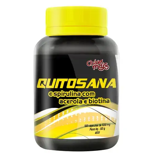 Quitosana E Spirulina 100 Cápsulas De 500mg Chá Mais