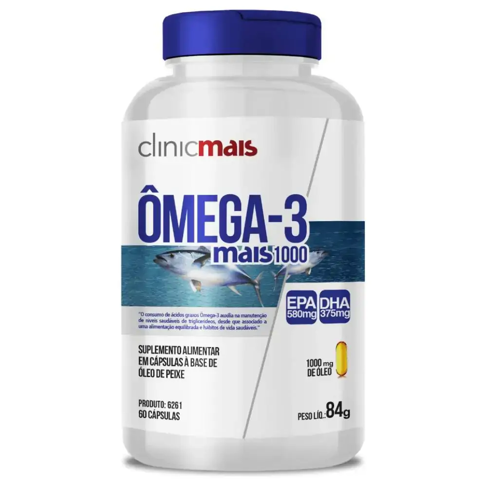 ômega 3 óleo De Peixe 60 Cápsulas De 1000mg Chá Mais