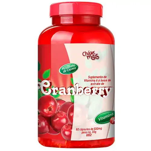 Cranberry Com Vitamina A 60 Cápsulas De 500mg Chá Mais