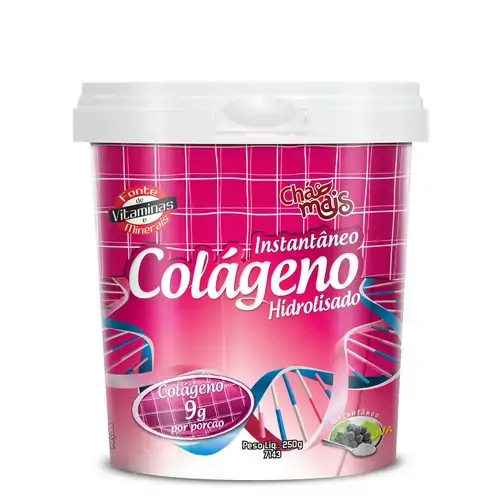 Colágeno Hidrolisado Instantâneo Zero Açúcar Sabor Uva