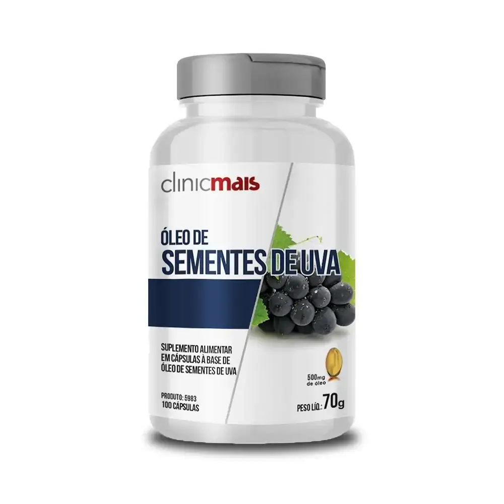 Óleo de Semente de Uva 500mg Chá Mais 100 cápsulas