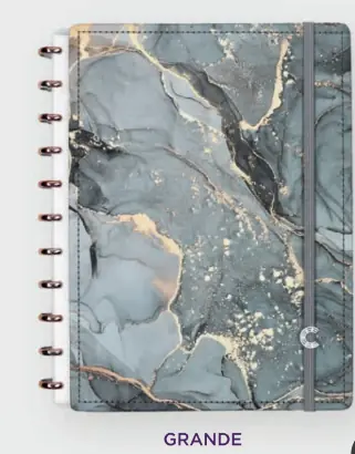 Caderno Inteligente Grande Mármore Onyx Com 80 Folhas