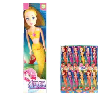 Kit com 3 Mini Bonecas Sereia Mágica 13 cm