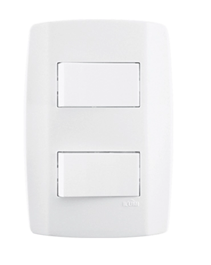 Interruptor Slim 2 Tecla Simples Horiz 8018 Ilumi - Unico