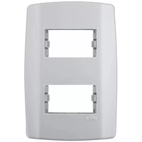 Placa Slim 4x2 2 Modulos Separados Horizontal C/ Suporte 82080 Ilumi - Unico