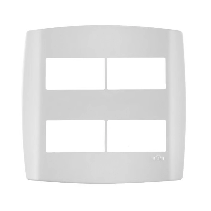 Placa Slim 4x4 + 2 Modulos Separados Horizontal C/ Suporte 83070 Ilumi - Unico