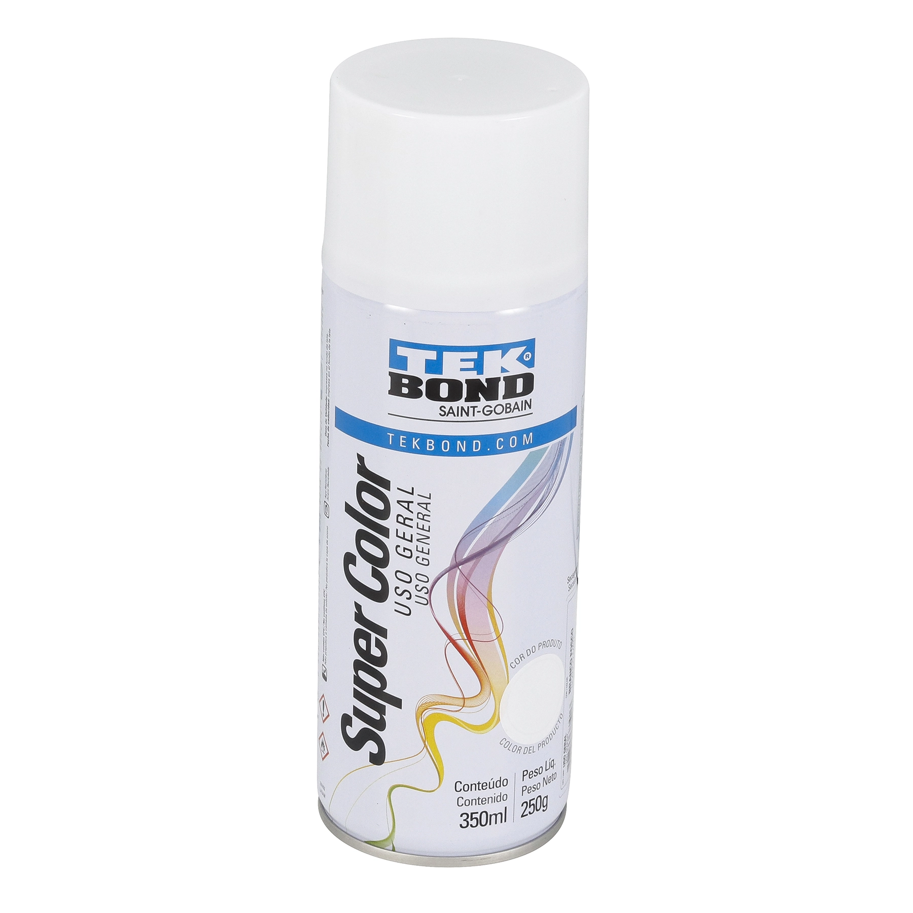 Tinta Spray Super Color Tekbond Branco Fosco 350ml