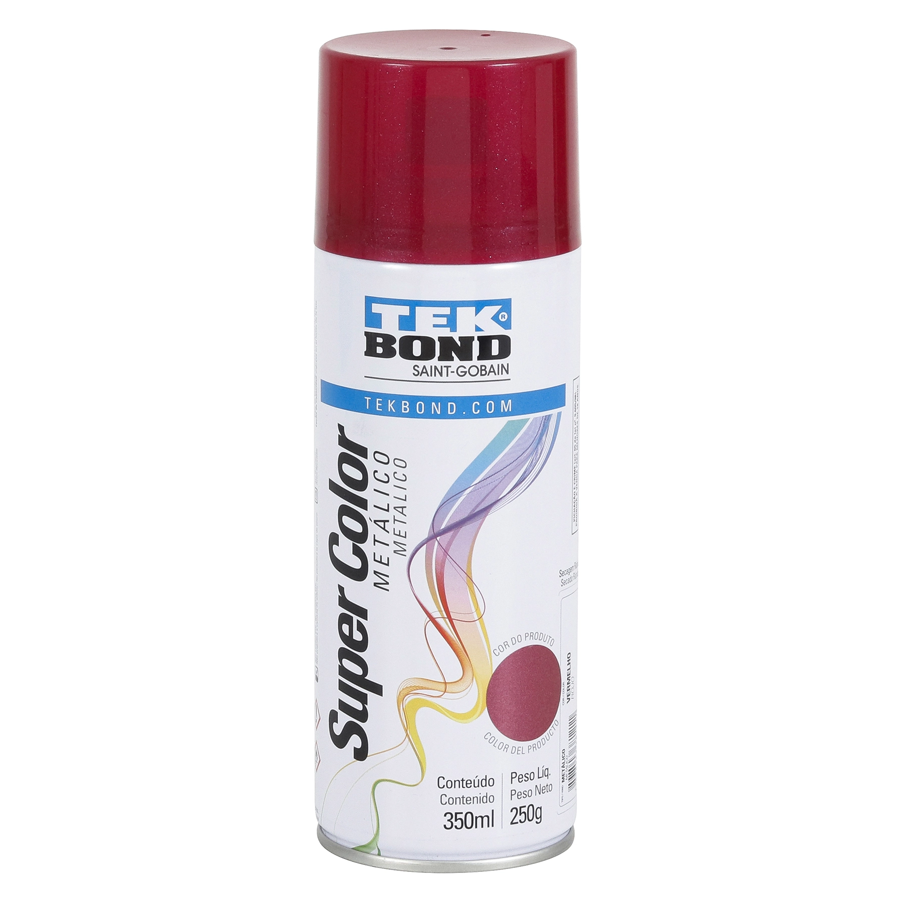 Spray Bri Vermelho Metalico 350 Ml Tekbond