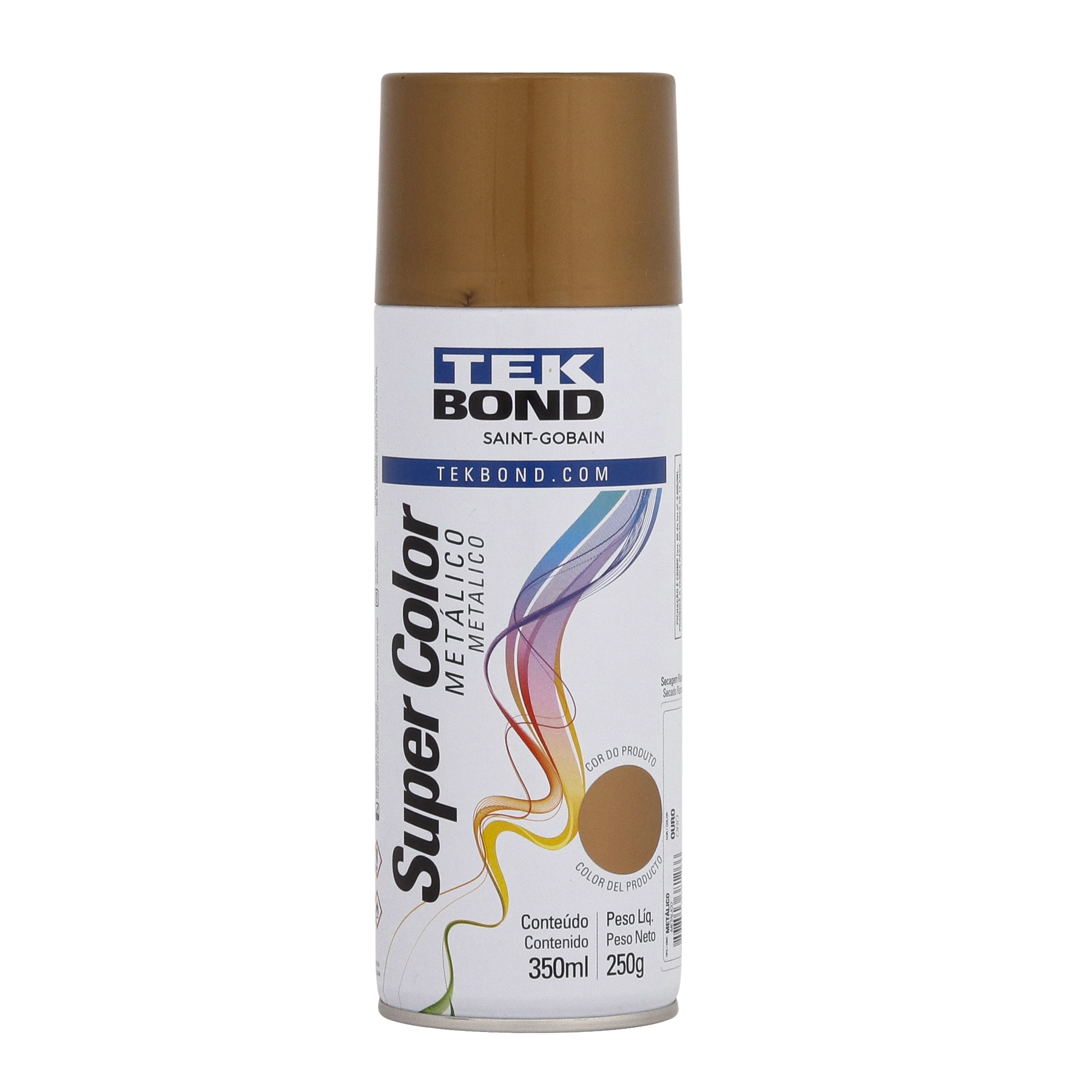 Spray Metalico Ouro 350ml Tekbond .