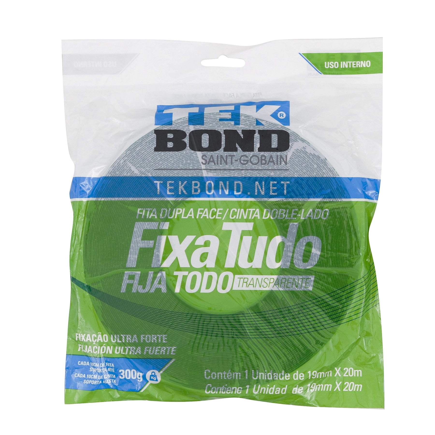 Fita Dupla Face Acrilica Fixacao 19mmx20m Tek Bond