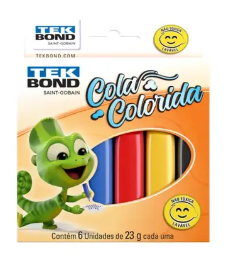 Cola Colorida 6 Cores 23g 17000019985 Tekbond