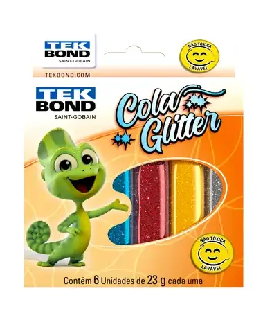 Cola Glitter 6 Cores 23g 17000019986 Tekbond
