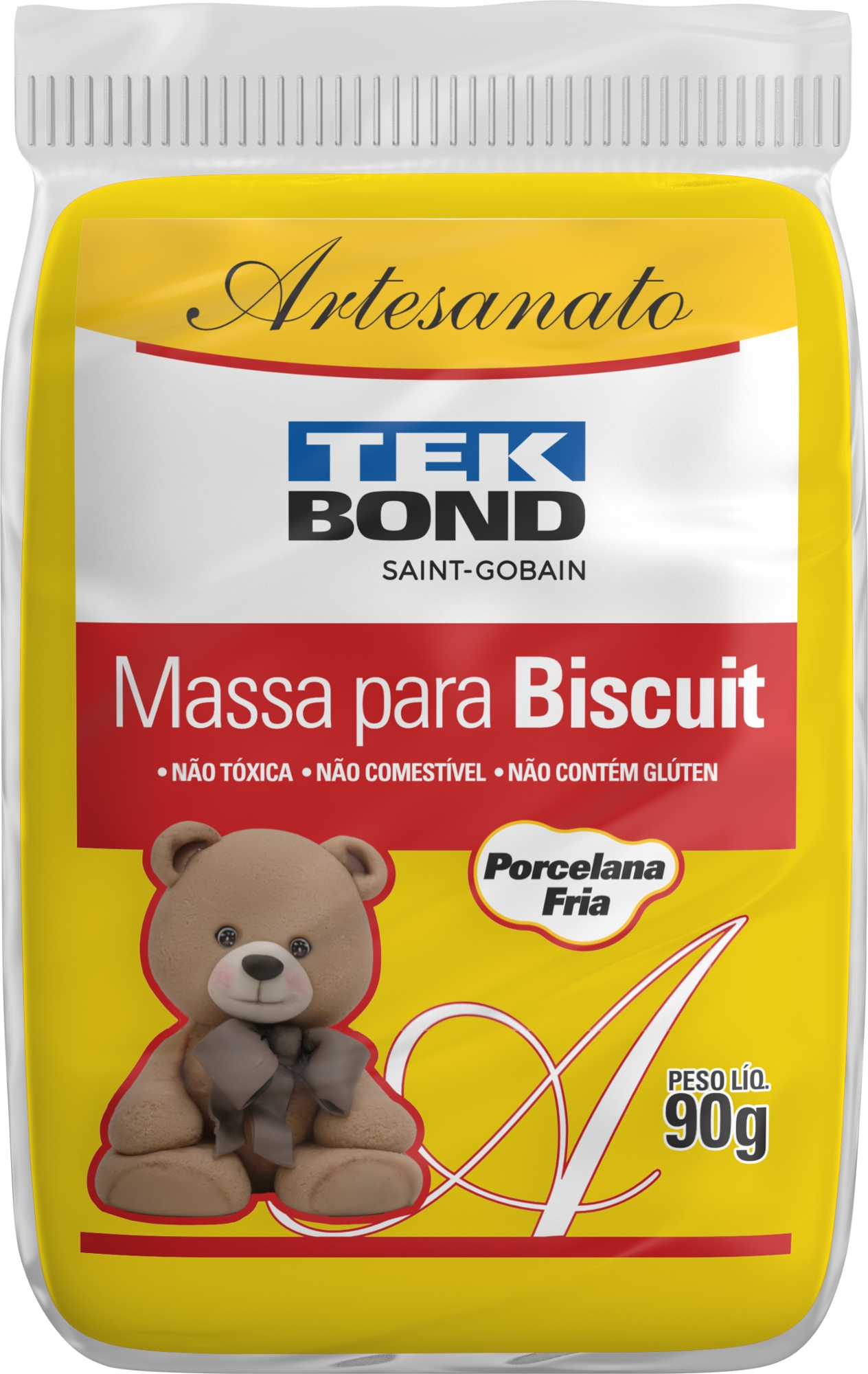 Massa Biscuit Amarela 90g 17000021329 Tekbond