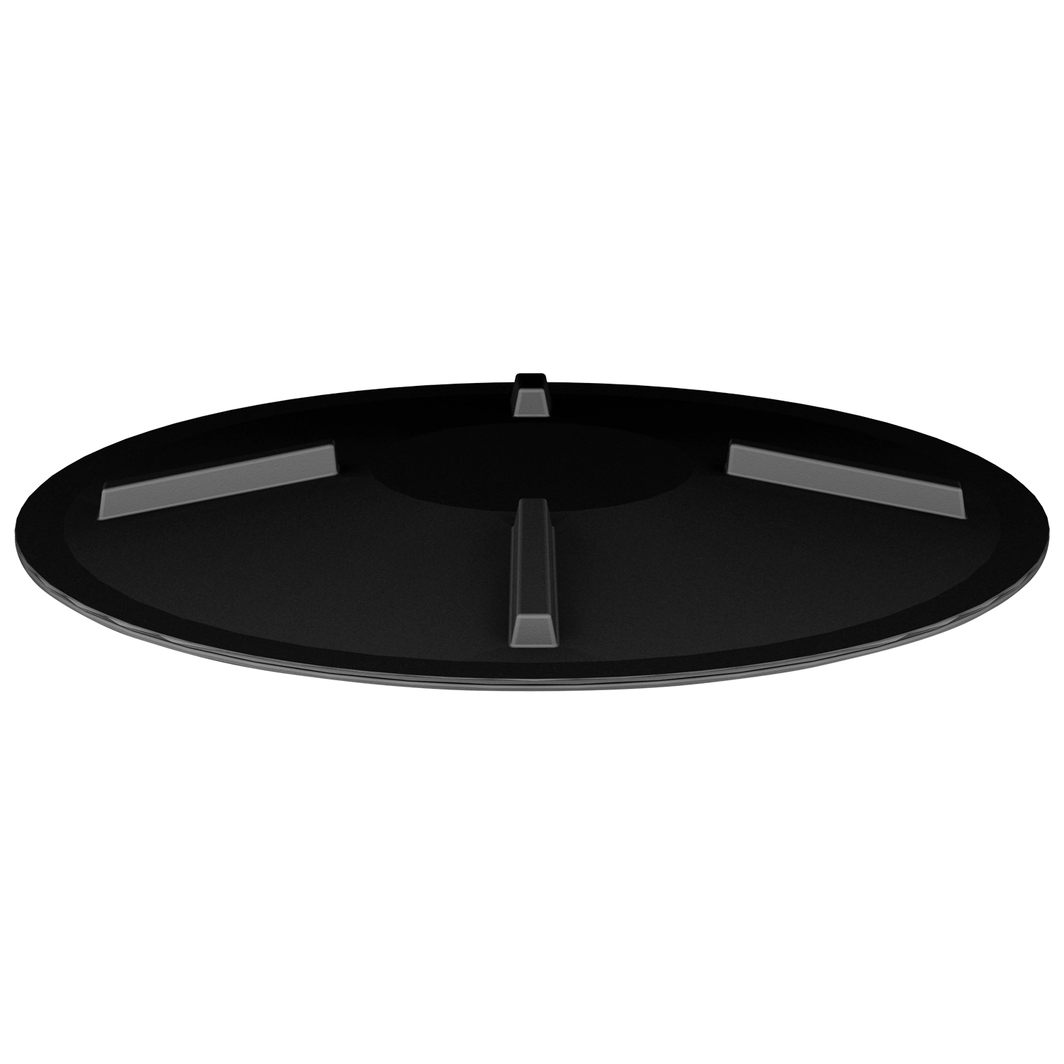 Tampa com Anel Injetável para Tanque Slim 30cm Preto Fortlev