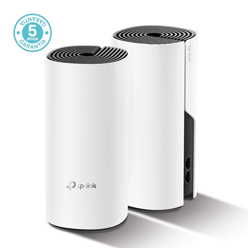 Kit Roteador Tp-link Deco M4 Mesh Gigabit Dual-band Ac1200 2 Portas Ethernet Aotp0202