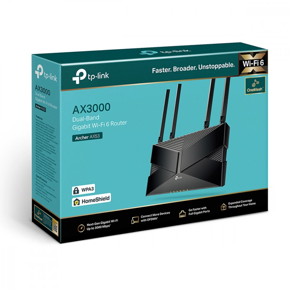 Roteador Tp-link Archer Ax53 Ax3000 Wireless Gigabit Dual Band Wi-fi 6