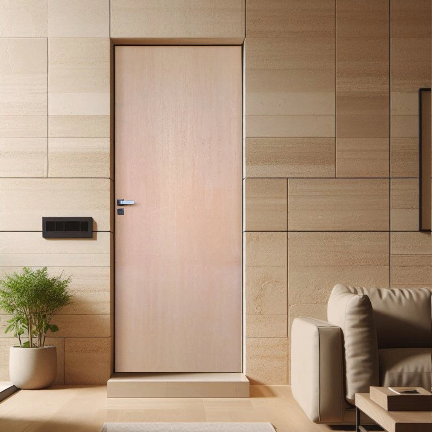 Folha De Porta De Madeira Curupixá 210x72cm Uniportas Natural