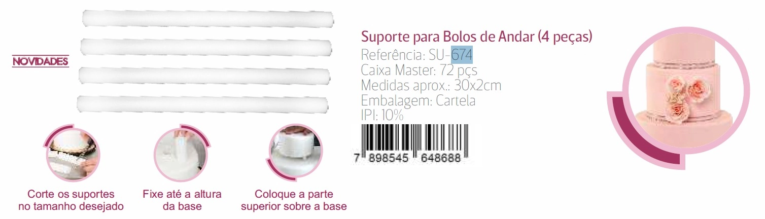 Suporte P/bolo De Andar Plast. Ref.su 674