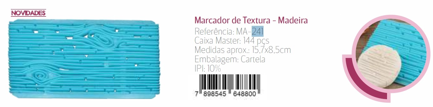 Marcador De Textura Tronco Madeira Ref.ma 241