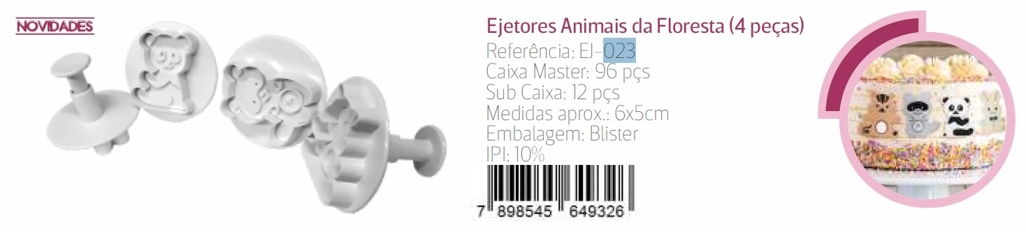 Ejetores Animais C/4 Ref.ej 023