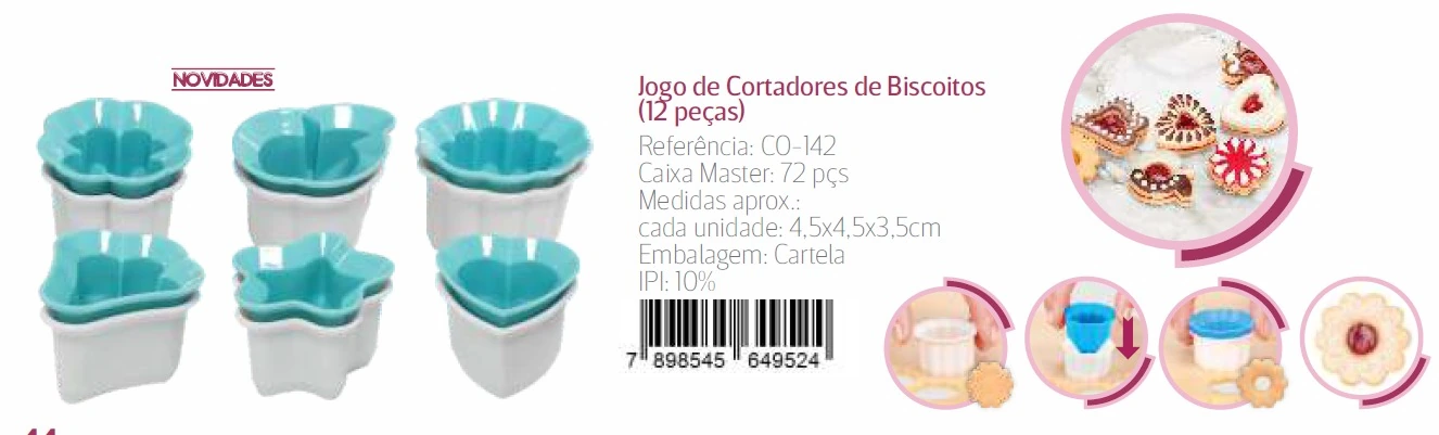 Jg Cortadores De Biscoito C/6pcs Ref.co 142