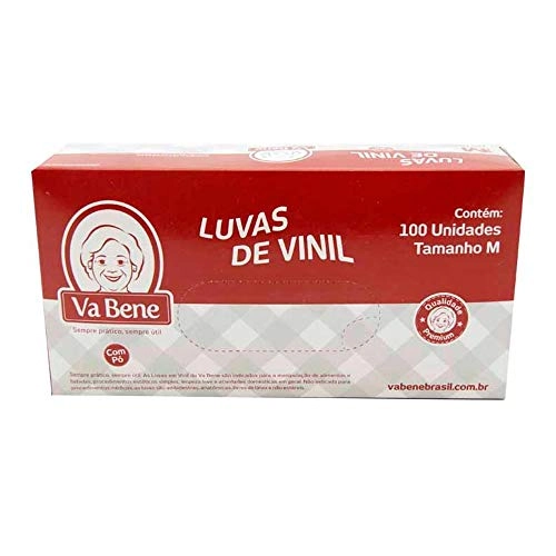 Loja Luva Vinil Va Bene M Uso Interno C/100