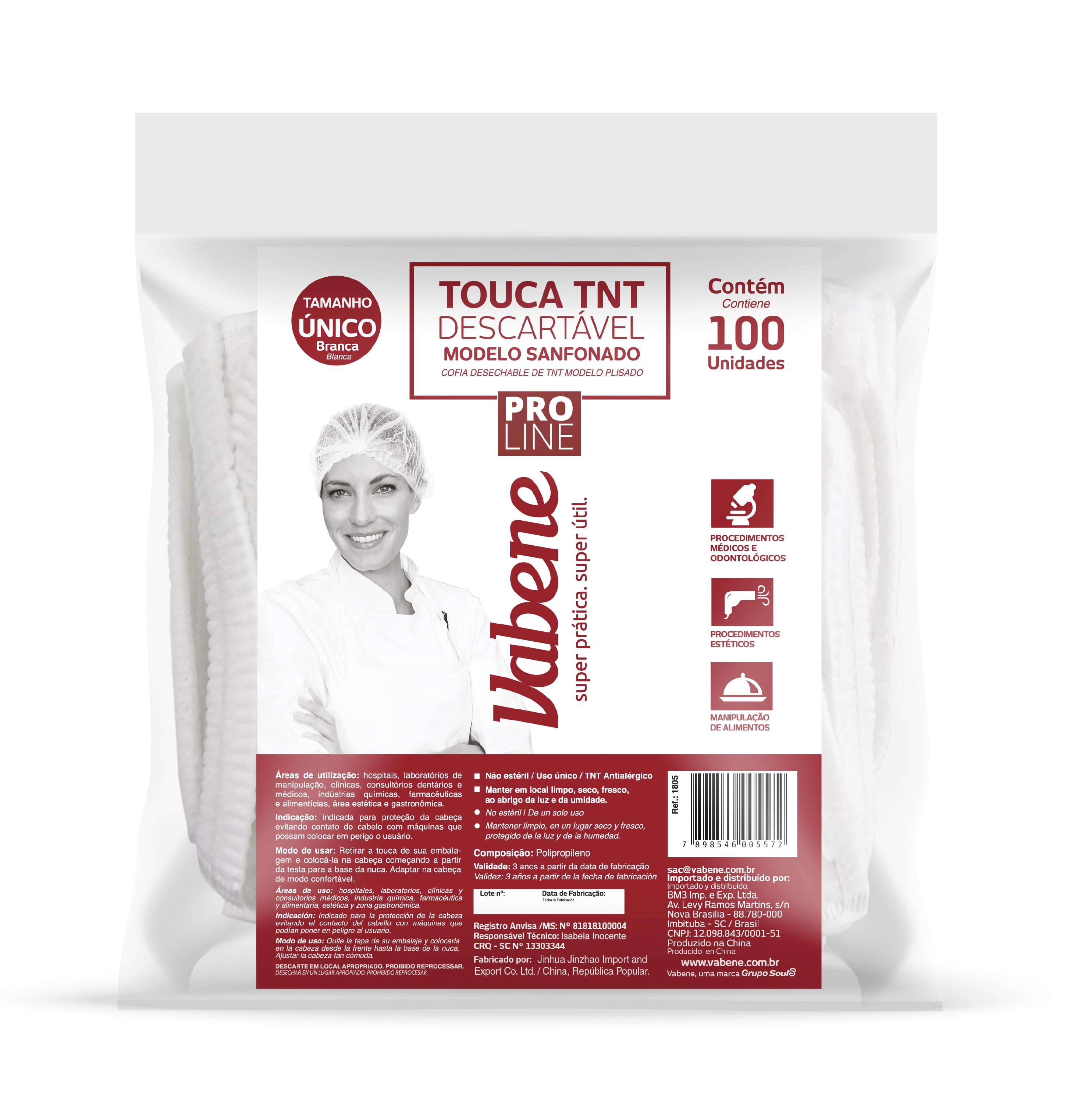 Touca Desc.vabene 100/1un