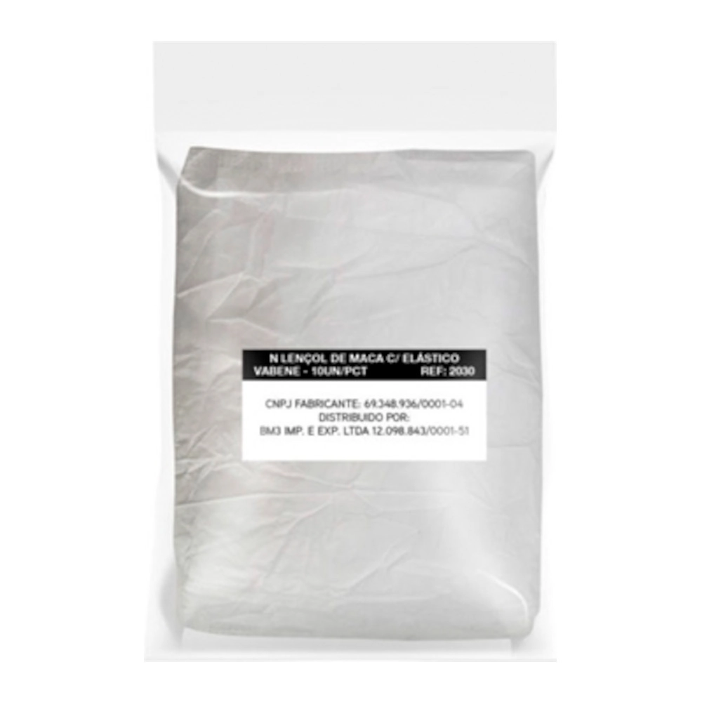 Lencol Vabene Descartavel Com Elastico Branco