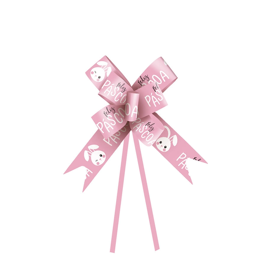 Laco Pronto Coelhinho Feliz Rosa 18mm 10un 18400205 Cromus