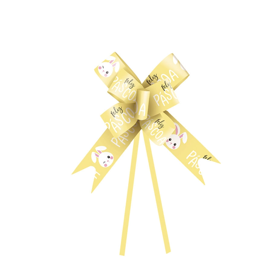 Laco Pronto Coelhinho Feliz Amarelo 18mm 10un 18400206 Cromus