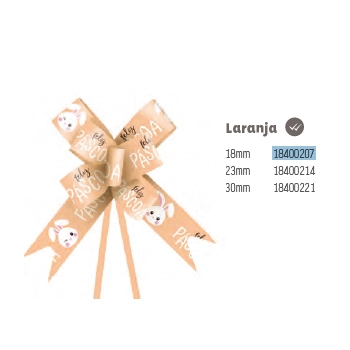 Laco Pronto Coelhinho Feliz Laranja 18mm 10un 18400207 Cromus