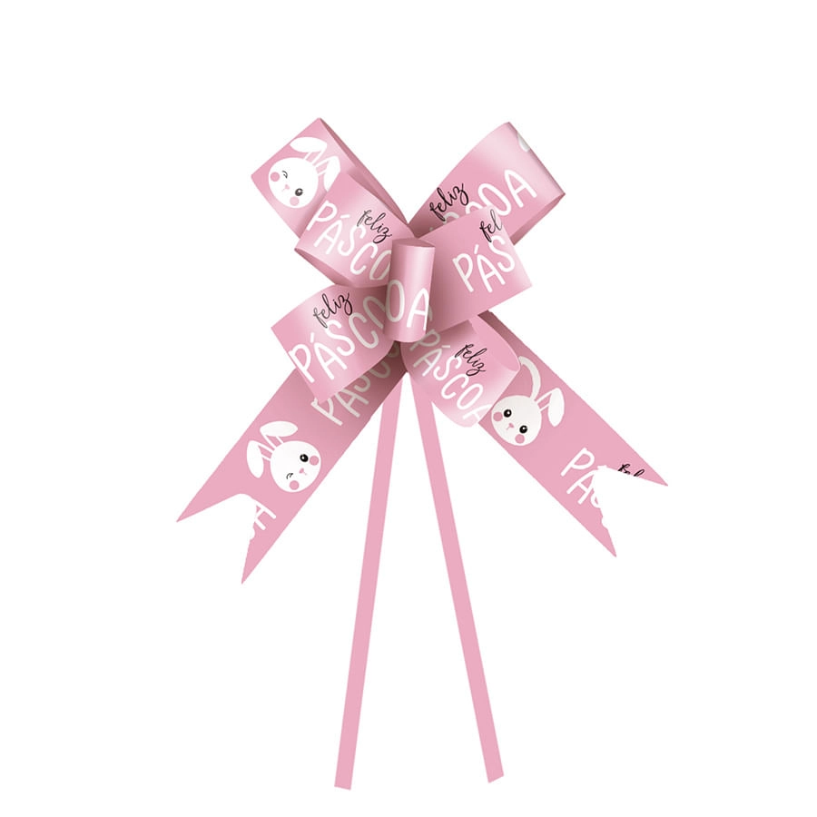 Laco Pronto Coelhinho Feliz Rosa 23mm 10un 18400212 Cromus