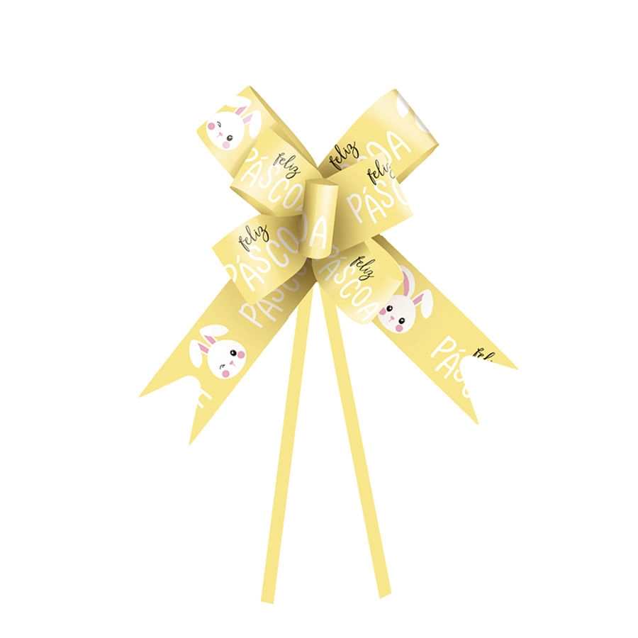 Laco Pronto Coelhinho Feliz Amarelo 23mm 10un 18400213 Cromus