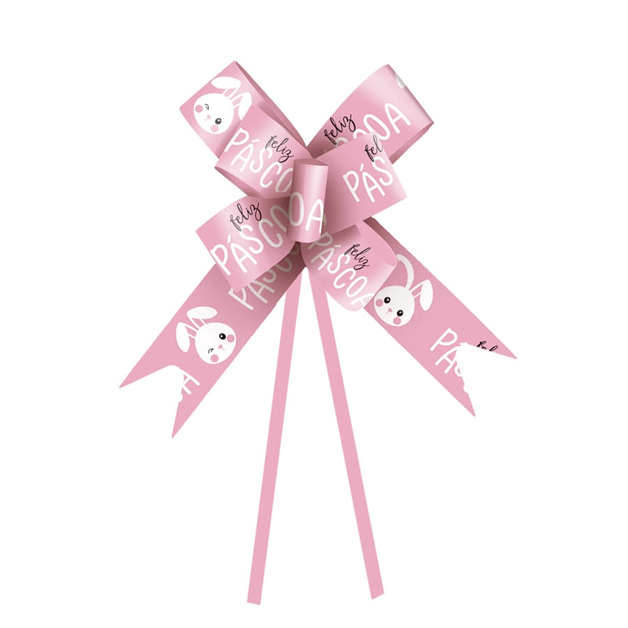 Laco Pronto Coelhinho Feliz Rosa 30mm 10un 18400219 Cromus