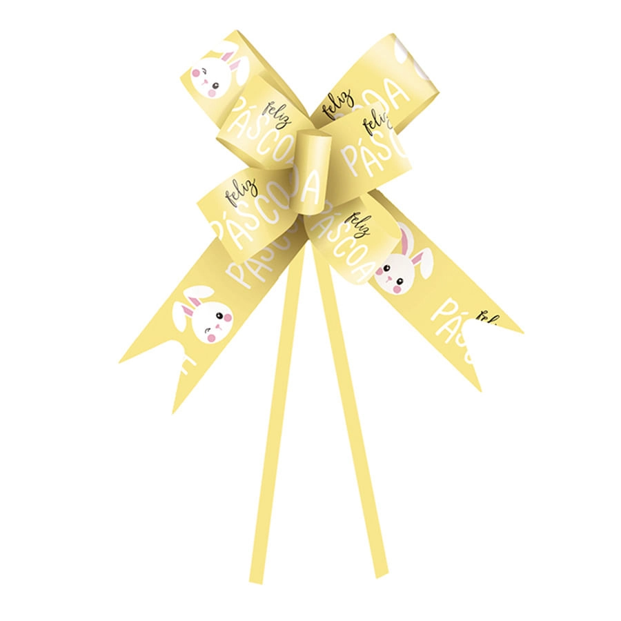 Laco Pronto Coelhinho Feliz Amarelo 30mm 10un 18400220 Cromus
