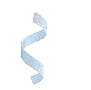 Fita Juta Aramada Poa Azul Claro/branco 3x914cm