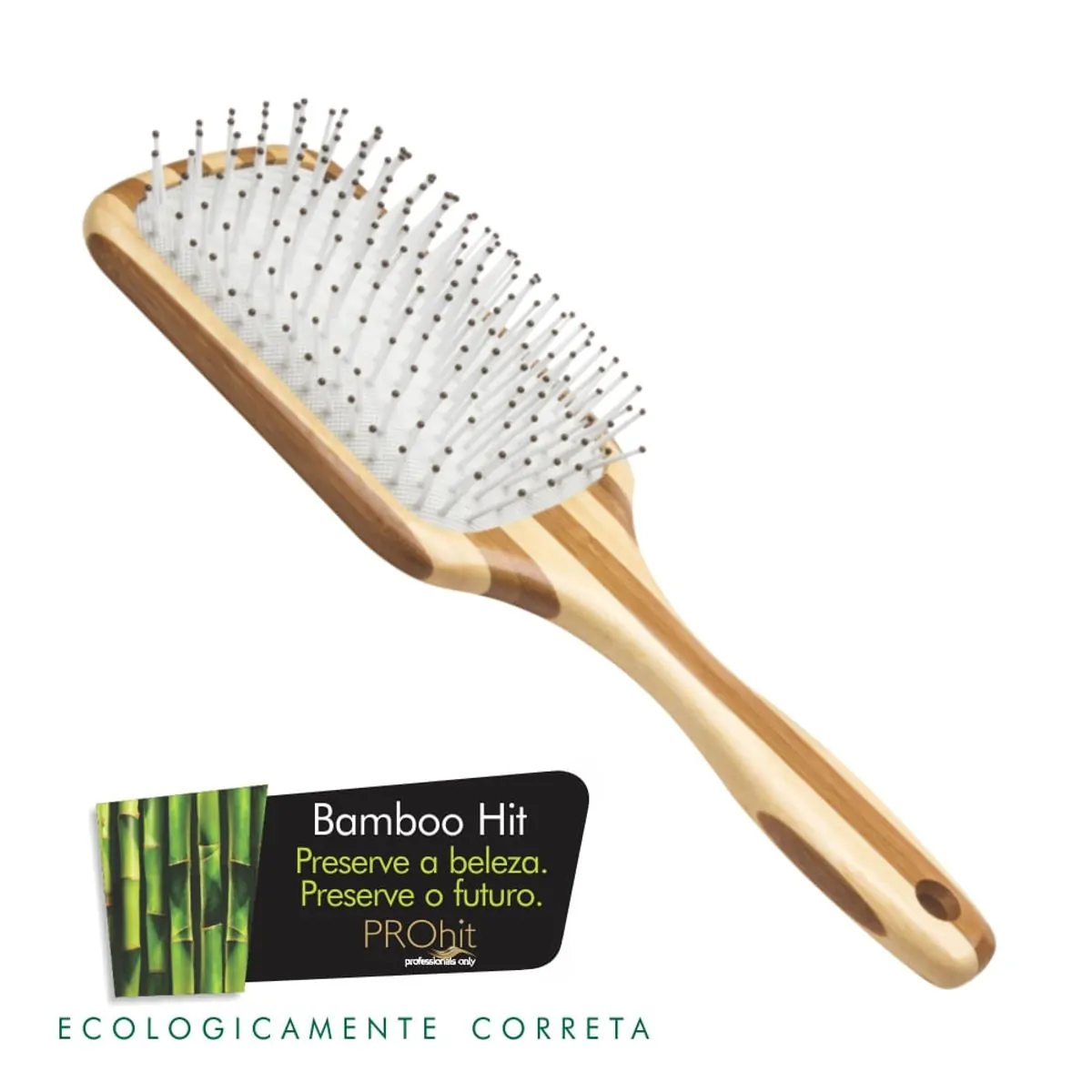 Escova P/cabelo Prohit Hit Bamboo Quadr Un