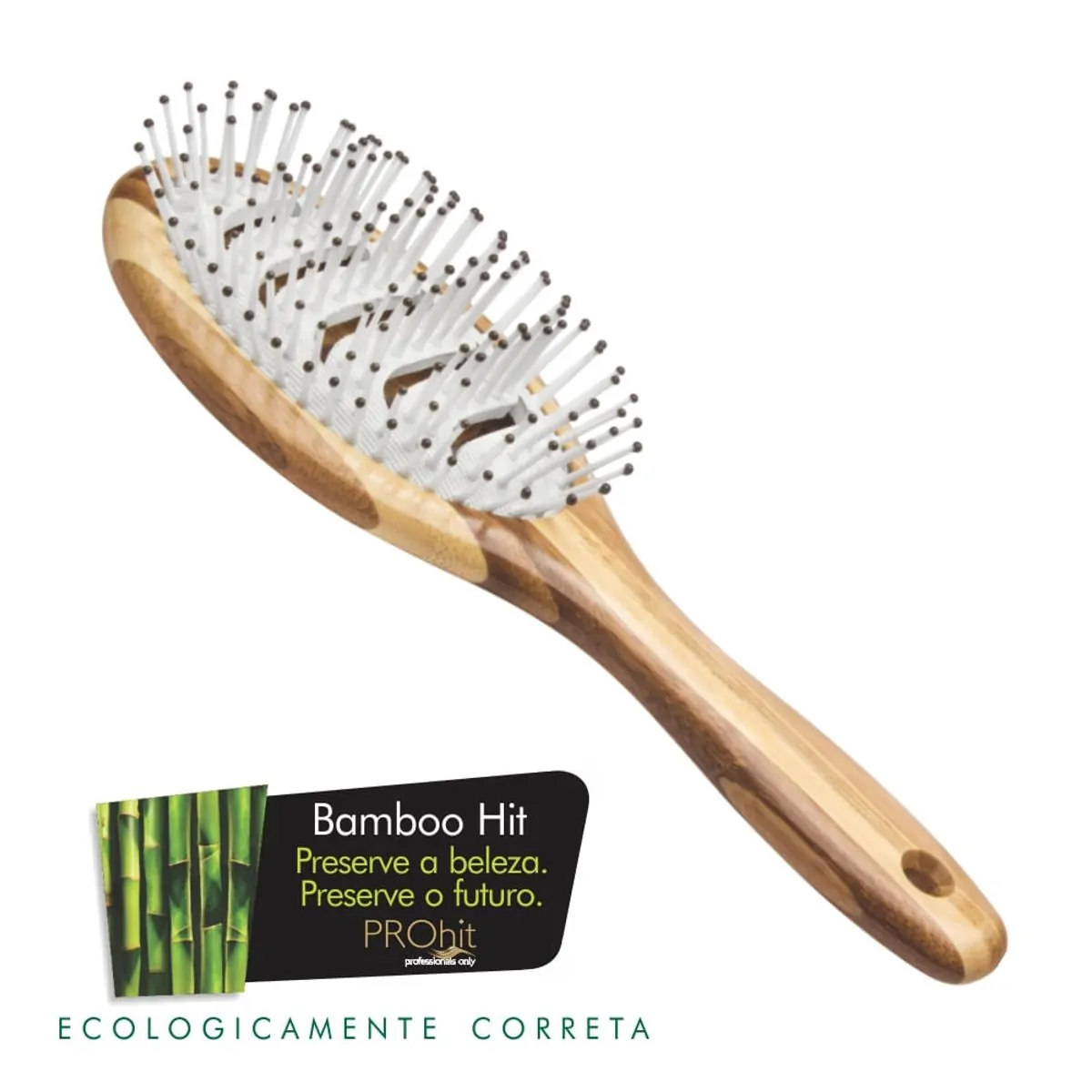 Esc.cabelo Corpus Hit Bamboo Oval