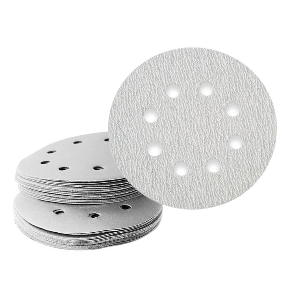Kit 10 Disco Lixa Pluma Orbital 125mm 5 8 Furos Grão 100