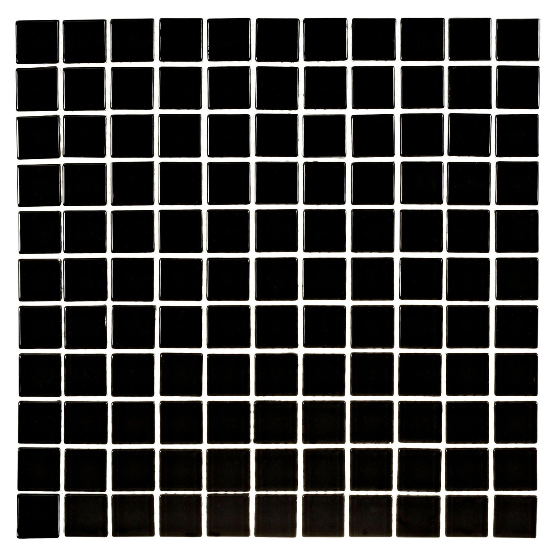 Pastilha Preta Lisa 30x30cm Vidro Real