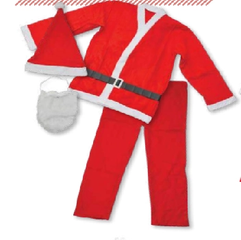 Enf Natal Roupa Papai Noel Feltro 5pcs Ntg1601 Rio De Ouro