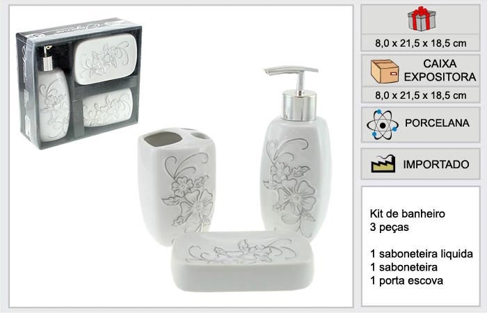 Kit Banheiro Ravi 3 Pcs Prb0128