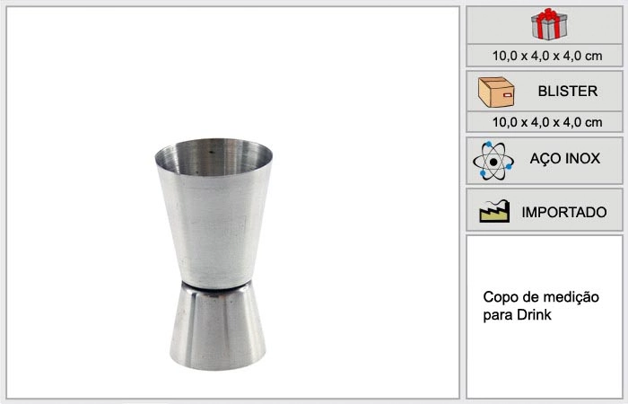 Copo Medidor Ravi P/drink Inox Ixb0410