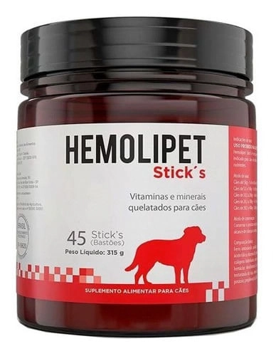 Suplemento para Cães Hemolipet Sticks Avert 45 Sticks