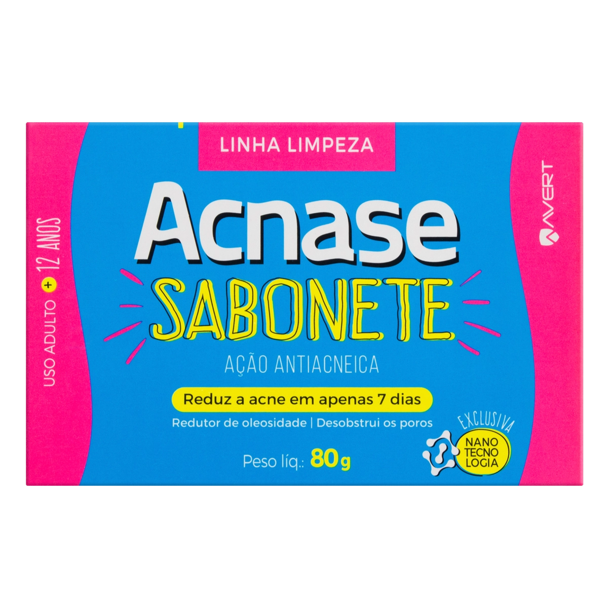 Sabonete Barra Ação Antiacneica Acnase Caixa 80g