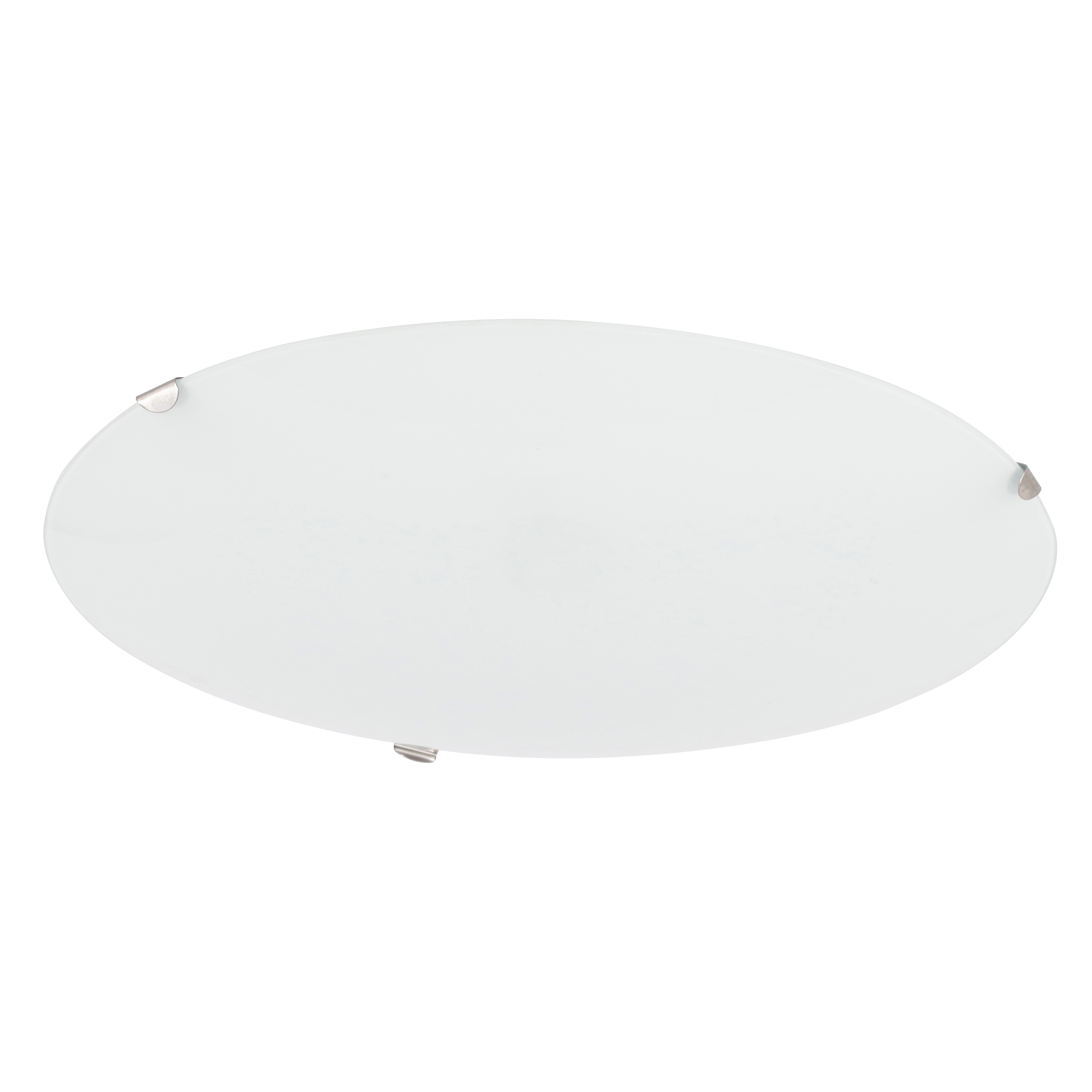 Plafon 2 Lâmpadas Branco Vidro Mundi Inspire