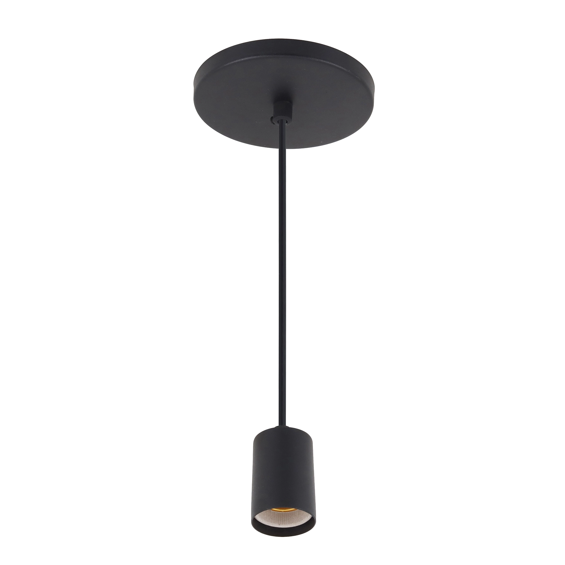 Pendente Tubo 1 Lâmpada Metal Preto Hitech Attena Iluminação
