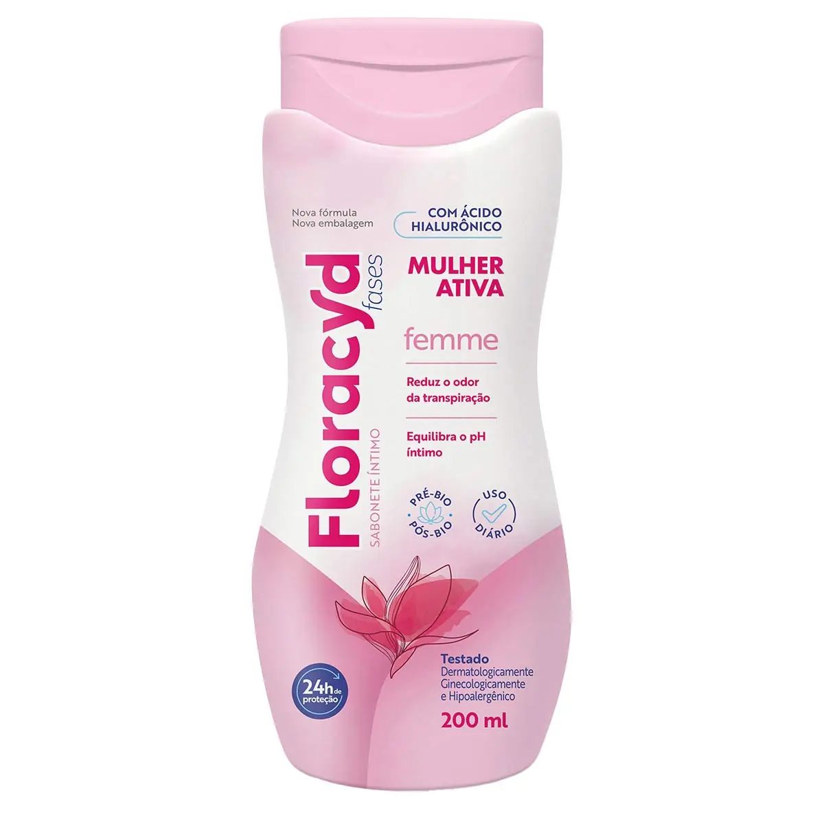 Sabonete Líquido íntimo Femme Floracyd Frasco 200ml
